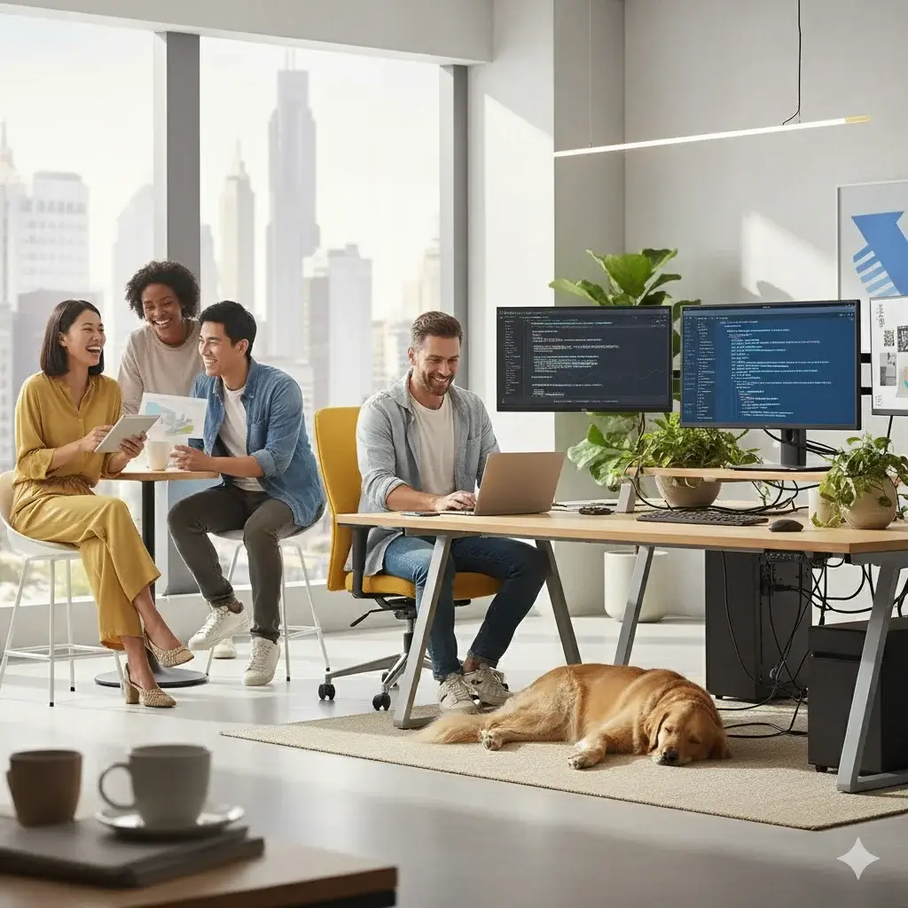 エンベスト CM風画像 フリーランスエンジニア 開発職