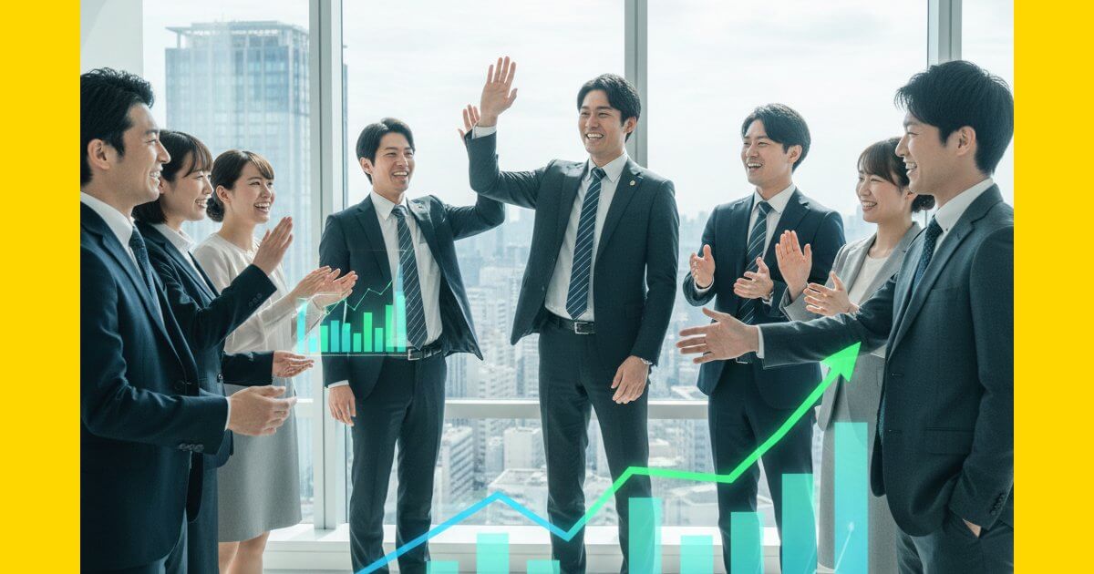 "IT・コンサル転職でキャリアアップを達成した男女のビジネスパーソンのイメージ