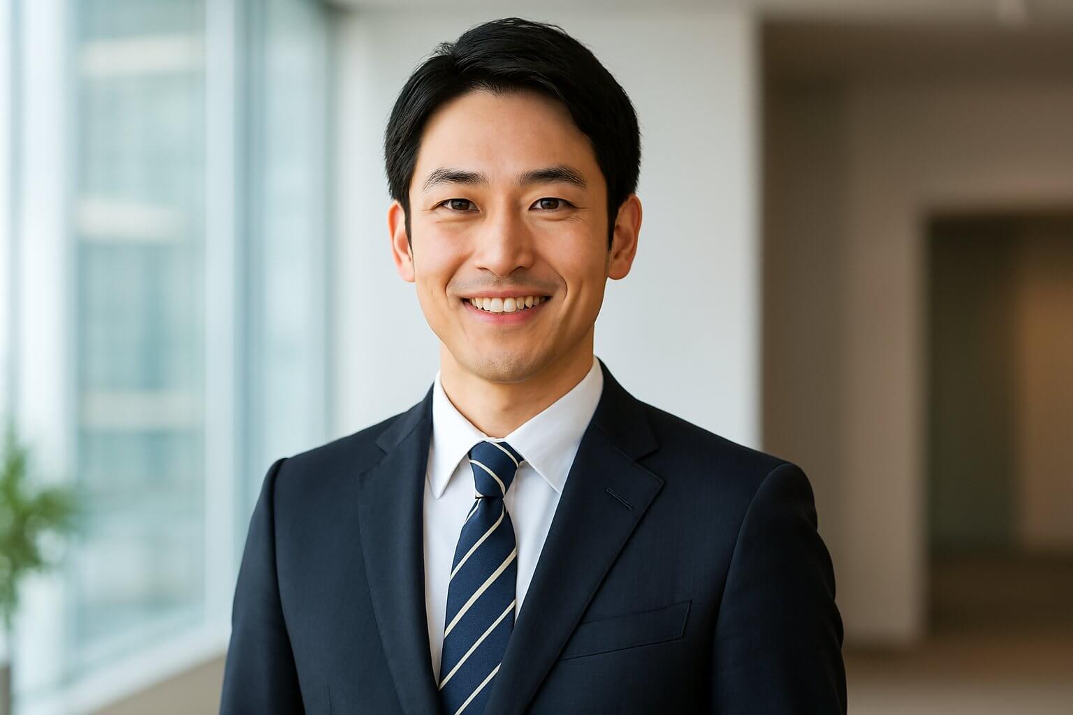 ヒューレックス 転職支援 イメージ/スーツの若手男性(20代〜30代)