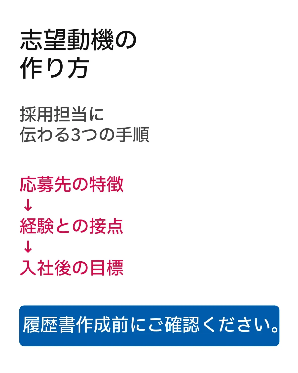 志望動機の作り方と採用担当に伝わる3つの手順