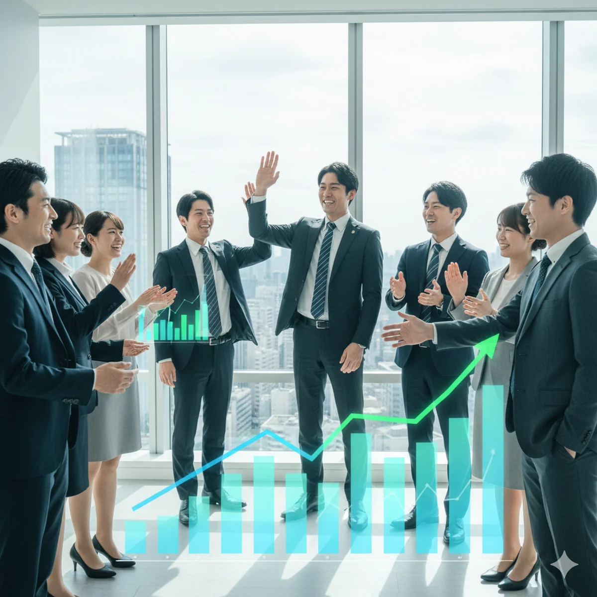 IT・コンサル転職でキャリアアップを達成した男女のビジネスパーソンのイメージ