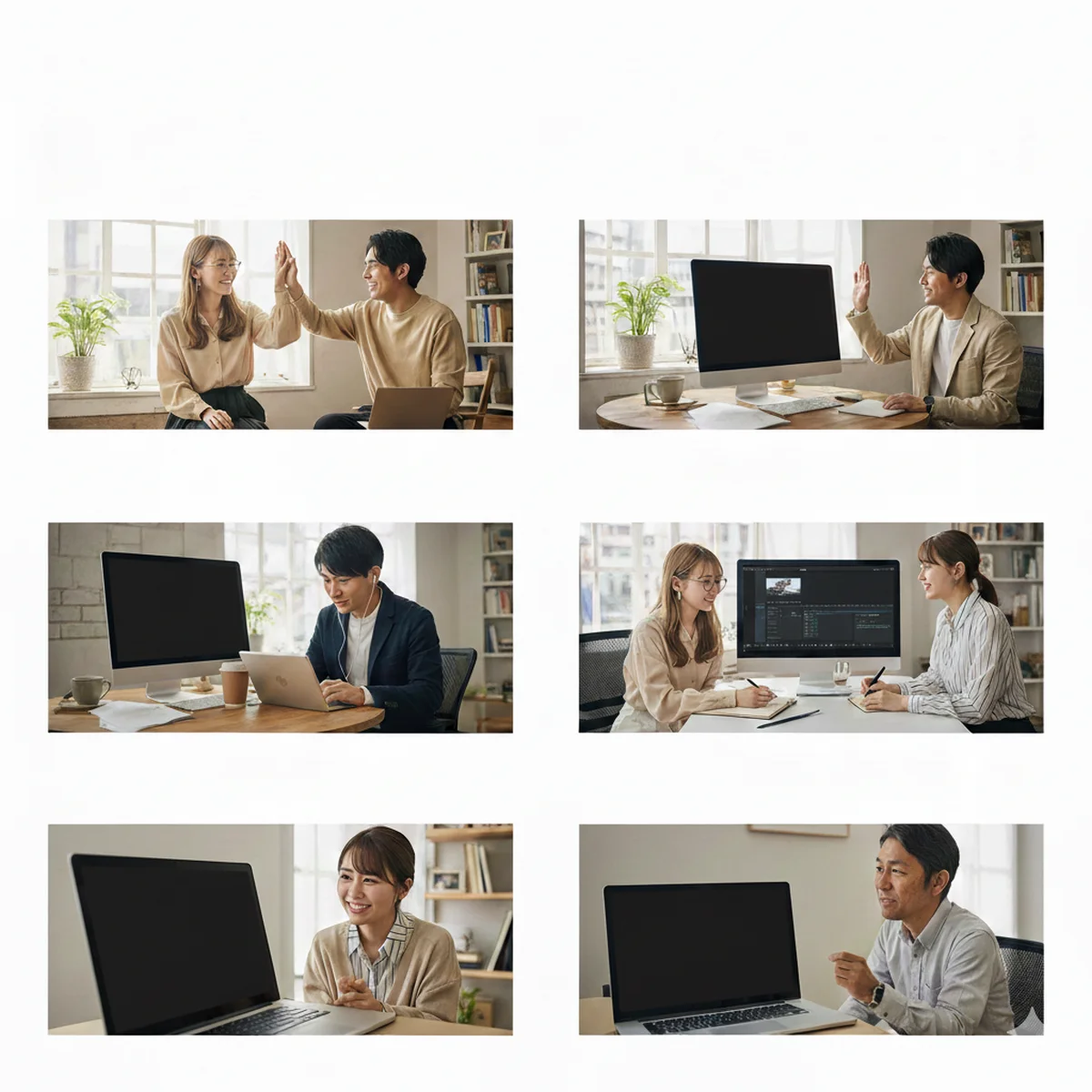 ノートPCでWebデザインを学ぶ受講生の様子