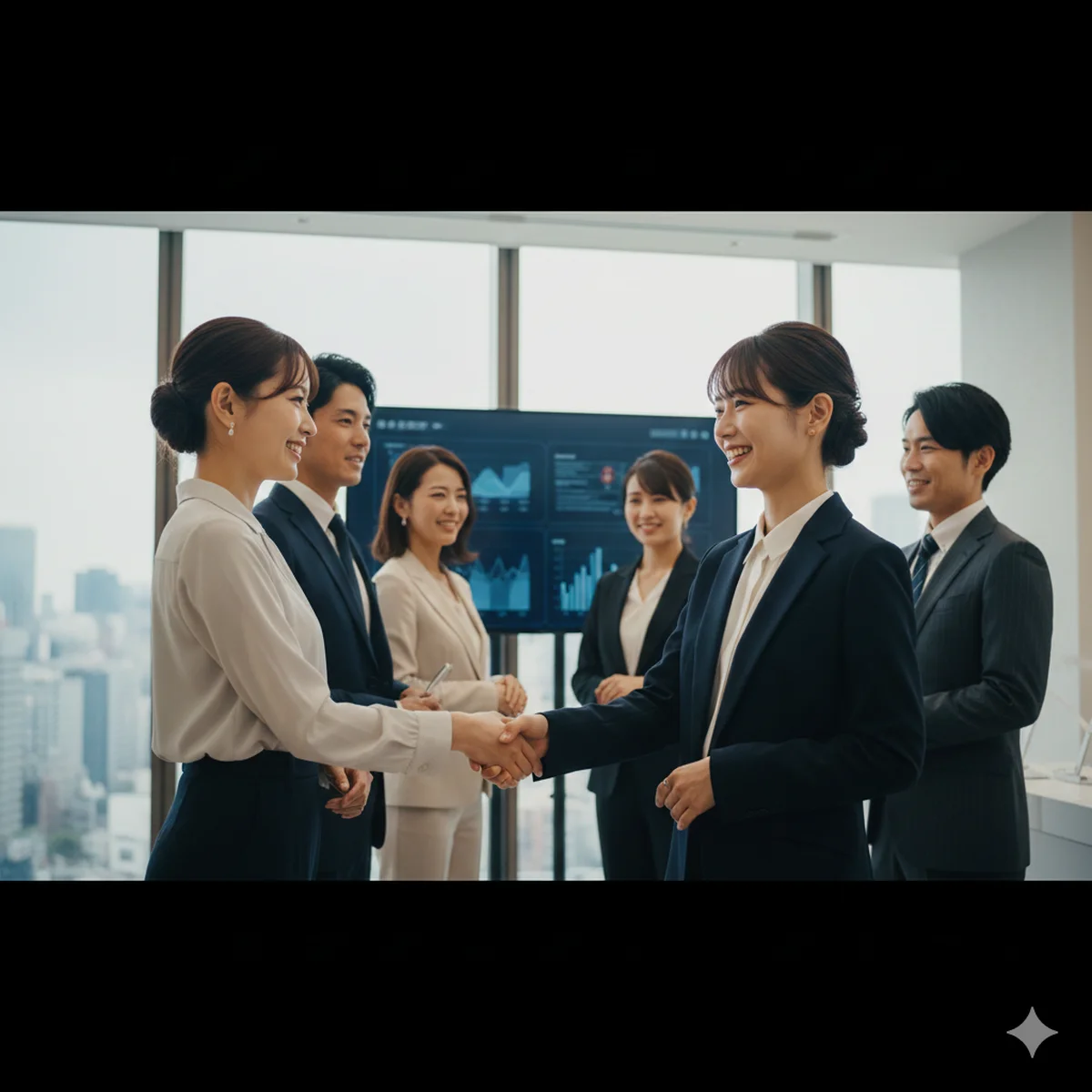 新丸の内で面談するファッション業界のプロフェッショナル（イメージ）