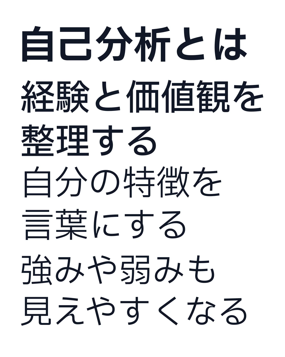 経験と価値観を整理し自分の特徴を言葉にする自己分析の説明